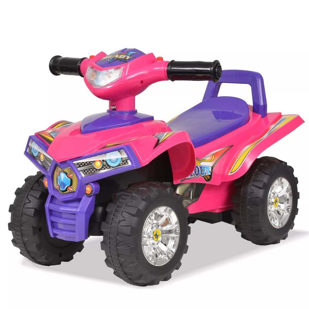 Children's Ride-on ATV with Sound and Light Pink and Purple - anydaydirect