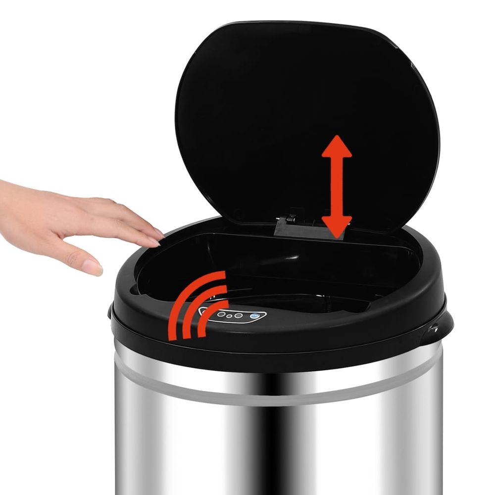 Automatic Sensor Dustbin 30 L Stainless Steel - anydaydirect
