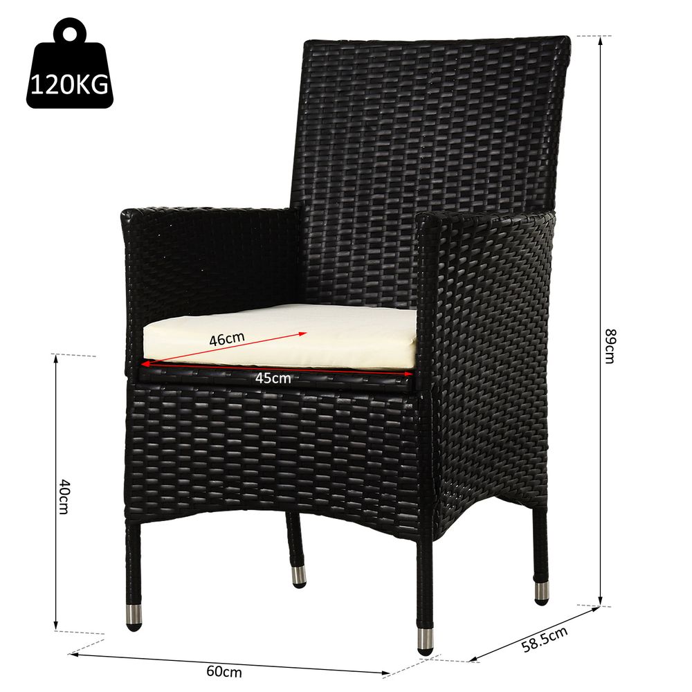 2 PC Rattan Chairs Set-Dark Coffee - anydaydirect