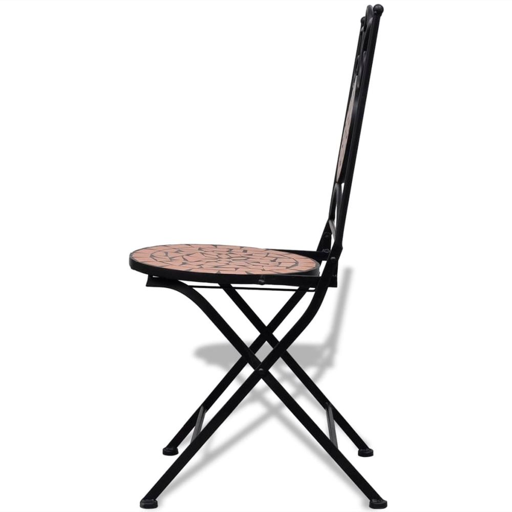 Folding Bistro Chairs 2 pcs Ceramic Terracotta - anydaydirect