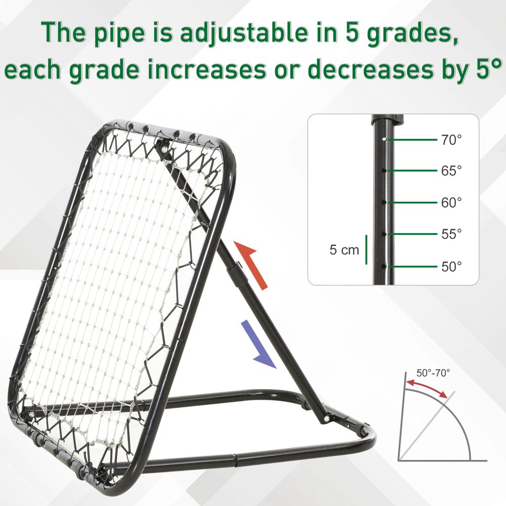Angle Adjustable Rebounder Net Goal Training Set Football, Baseball HOMCOM - anydaydirect