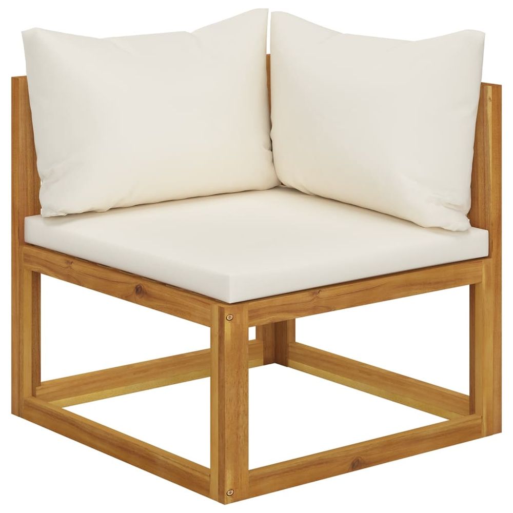 6 Piece Garden Lounge Set with Cushions Solid Wood Acacia (UK/IE/FI/NO only) - anydaydirect