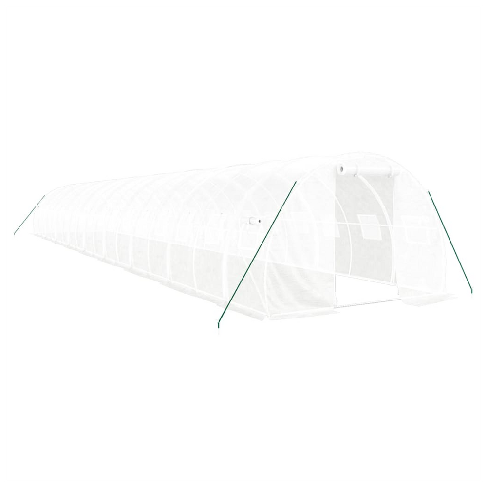 vidaXL Greenhouse with Steel Frame White 54 m² 18x3x2 m - anydaydirect