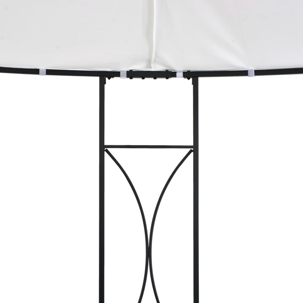 Gazebo 300x290 cm White, Anthracite & Taupe Round - anydaydirect