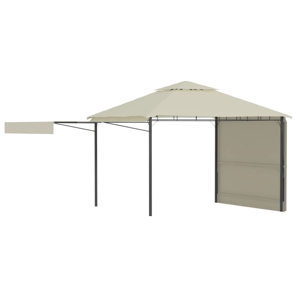 Gazebo with Double Extended Roofs 3x3x2.75 m Cream 180 g/m� - anydaydirect