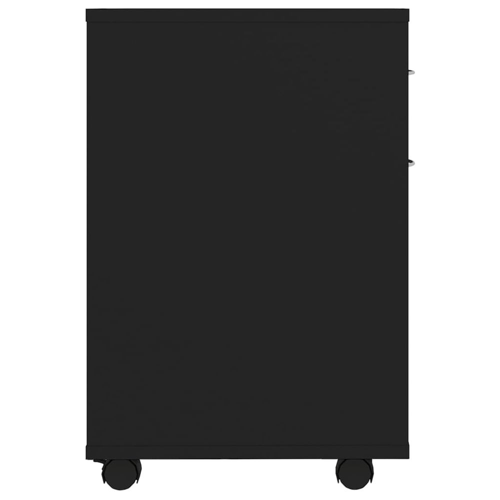 Rolling Cabinet Black 45x38x54 cm Engineered Wood - anydaydirect