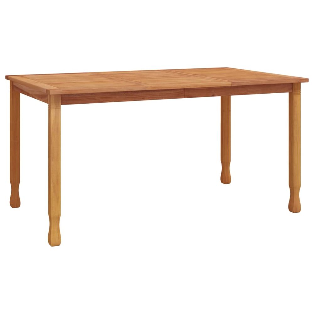 Garden Dining Table 150x90x75 cm Solid Wood Teak - anydaydirect