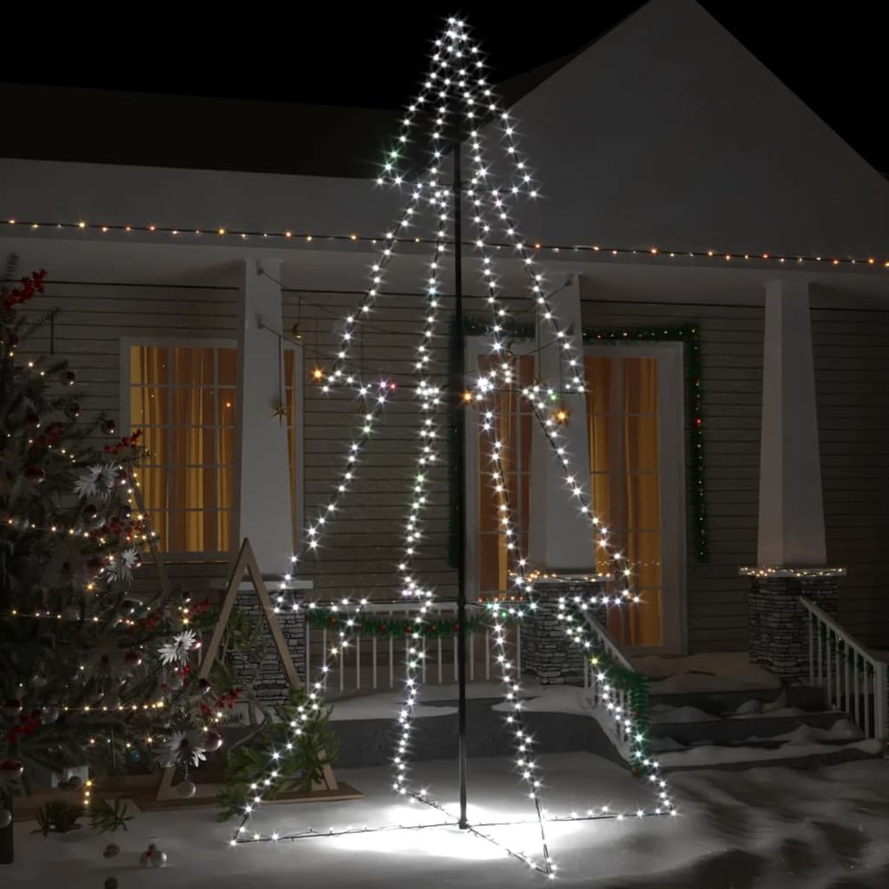 Christmas Cone Tree 160 LEDs Indoor and Outdoor 78x120 cm to 143 x 250cm - anydaydirect