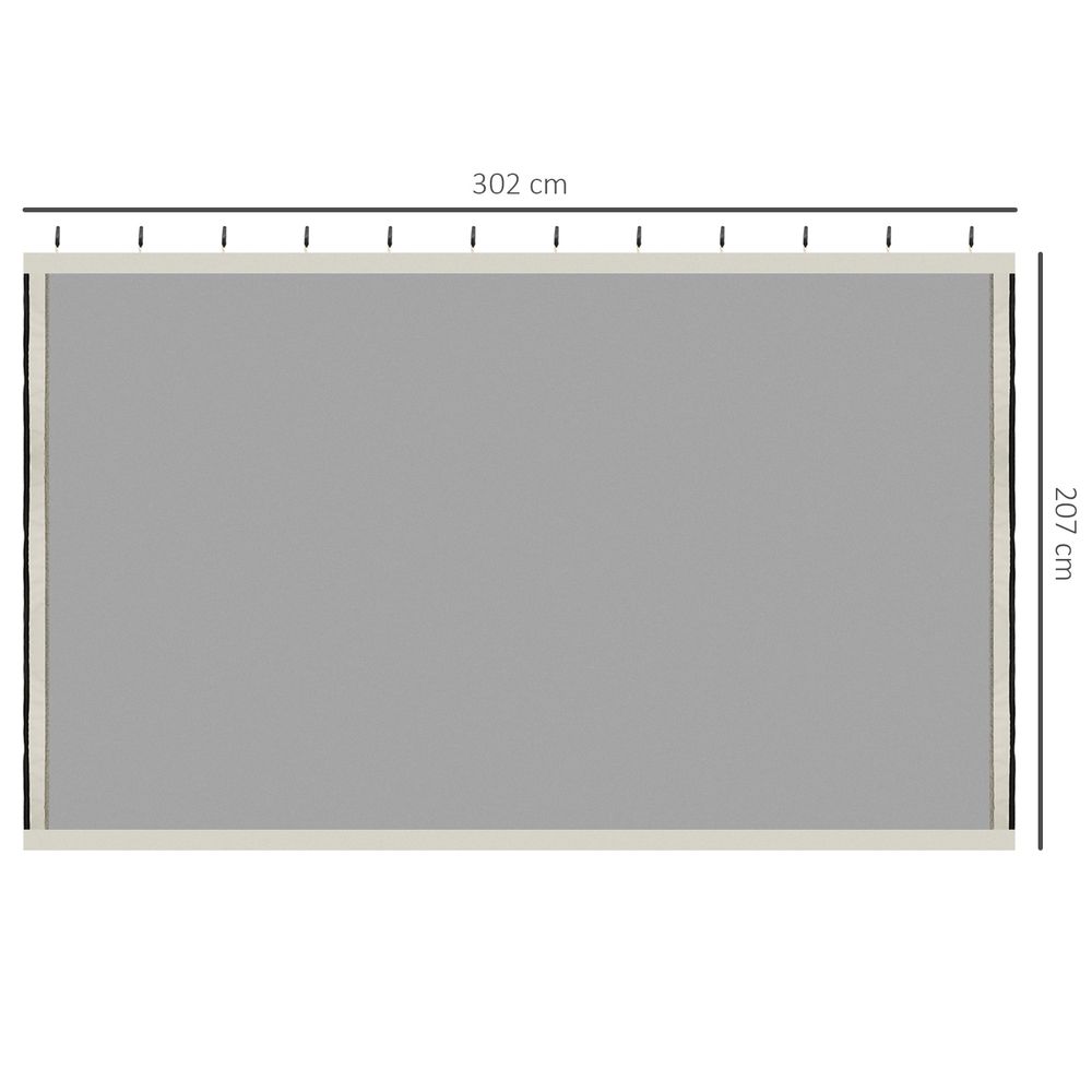 302 x 207cm Universal Replacement Gazebo Mesh Netting Screen Walls - anydaydirect