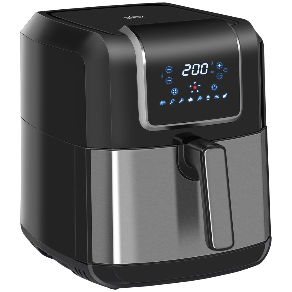 Air Fryer 1700W 6.5L with Digital Display Timer for Low Fat Cooking HOMCOM - anydaydirect