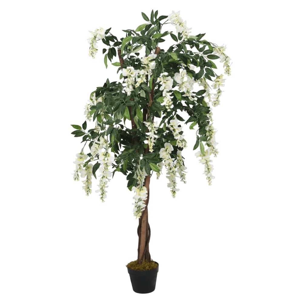 vidaXL Artificial Wisteria Tree 1470 Leaves 200 cm Green and White - anydaydirect