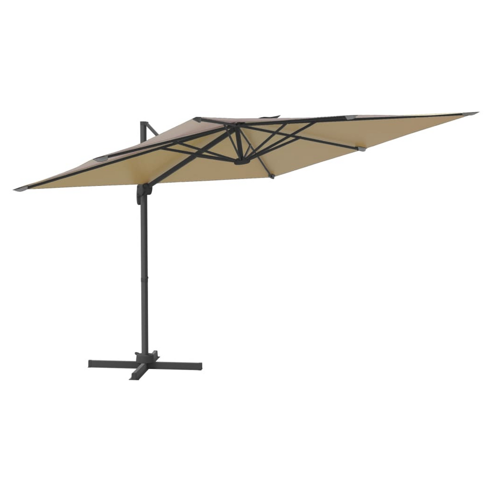 LED Cantilever Umbrella Taupe 400x300 cm - anydaydirect