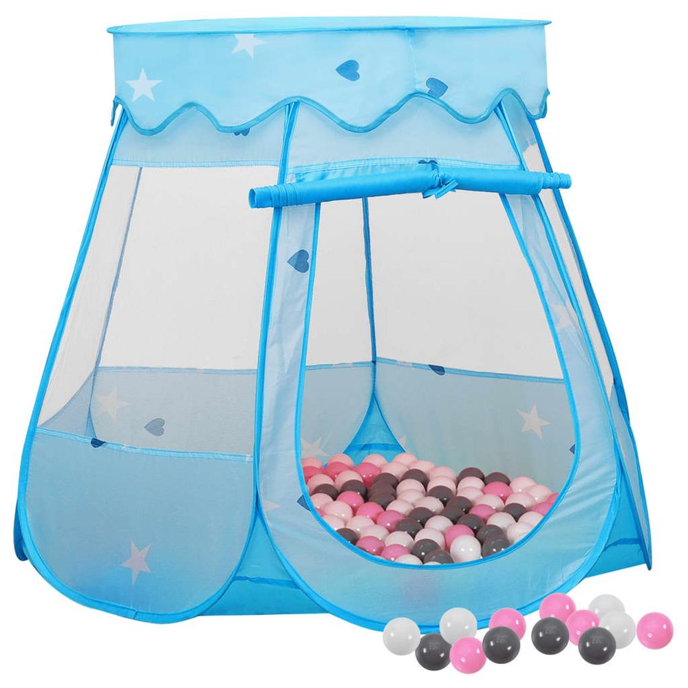 Children Play Tent with 250 Balls Blue 102x102x82 cm - anydaydirect