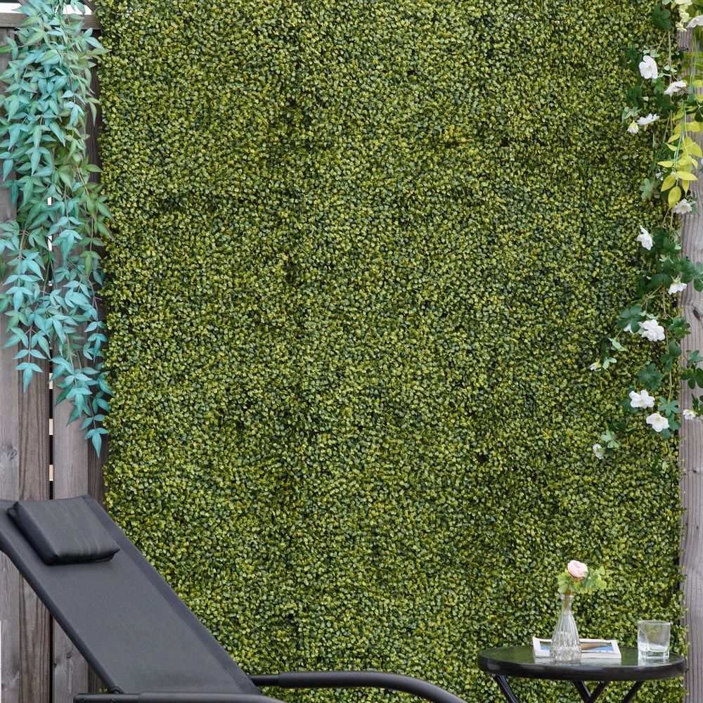 12PCS Artificial Boxwood Wall Panels 20" x 20" Grass Privacy Fence Screen - anydaydirect