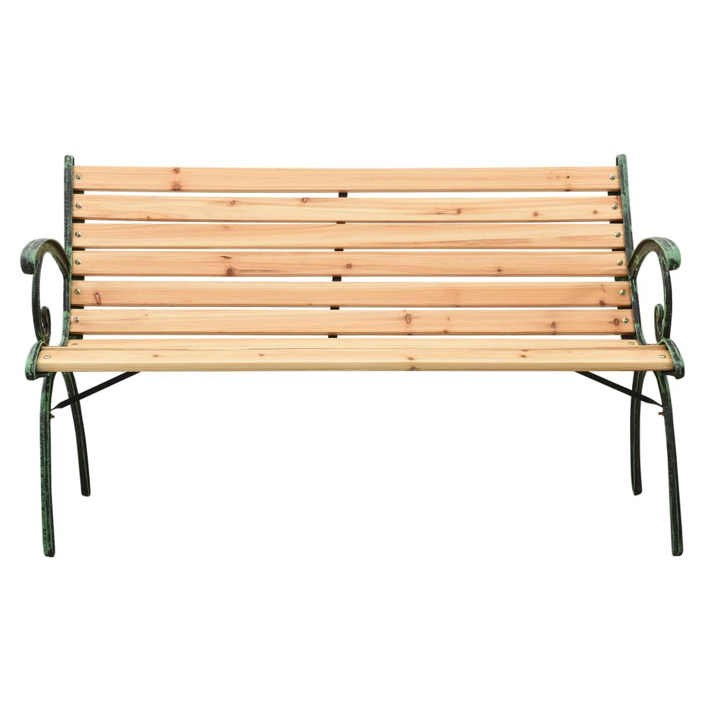 Garden Bench 116 cm Cast Iron and Solid Wood Fir - anydaydirect