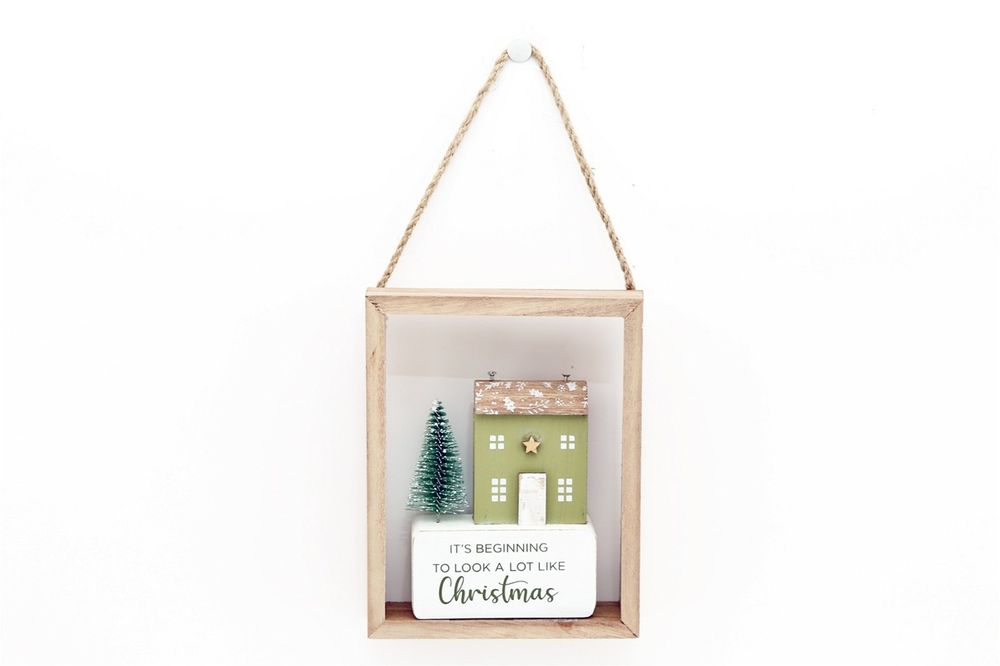 Christmas House Hanging Decoration 15cm - anydaydirect