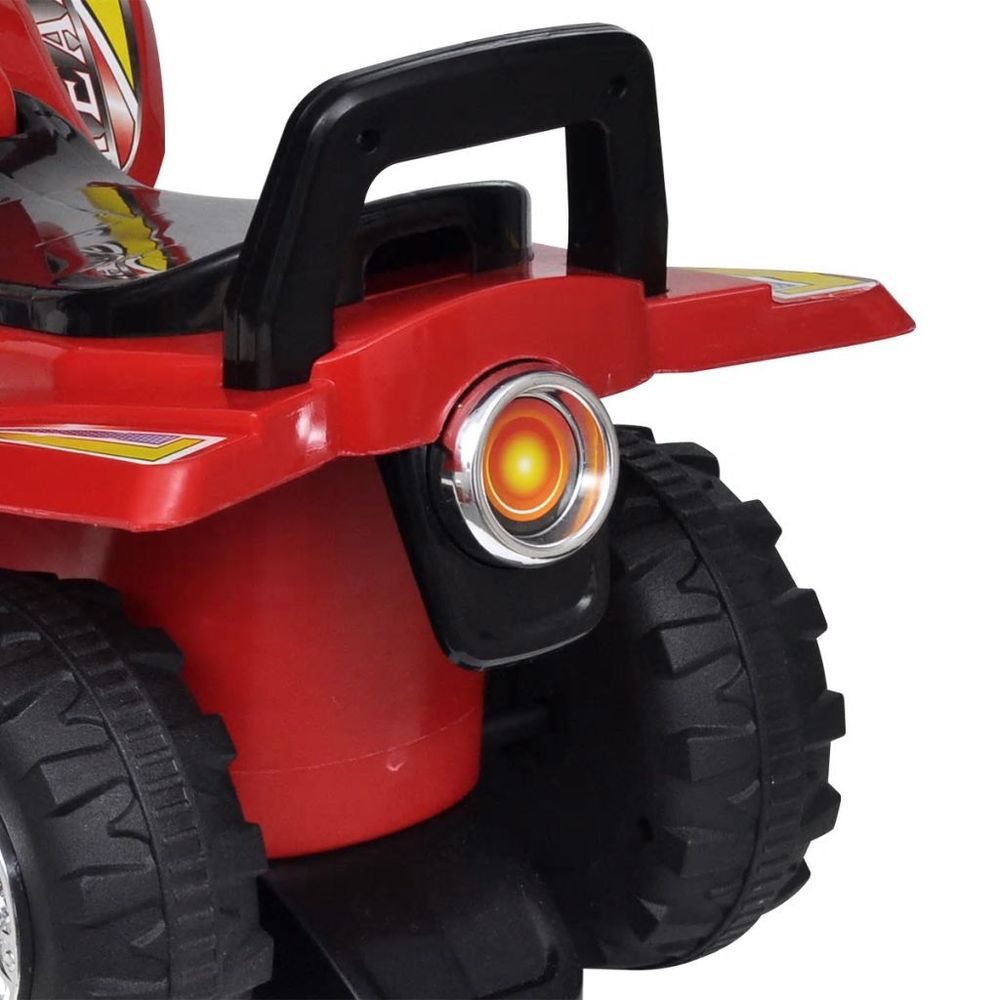 Red Children's Ride-on Quad with Sound and Light - anydaydirect