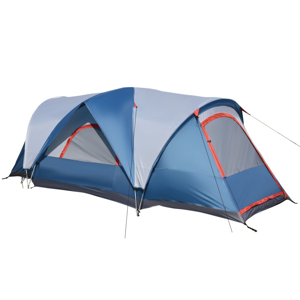 3-4 Persons Camping Tent w/ 2 Rooms, UV Protection, Water-Resistant - anydaydirect