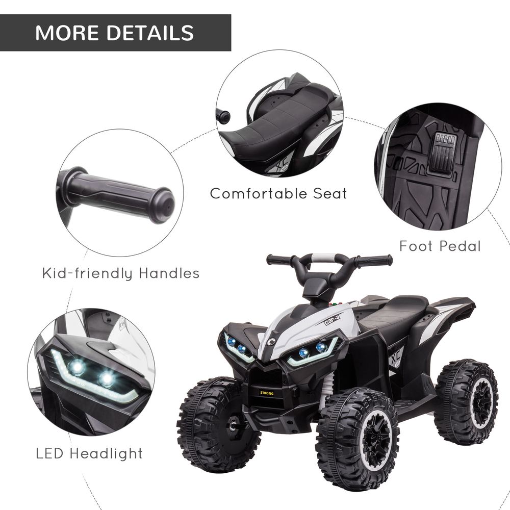 HOMCOM 12V Electric Quad Bikes for Kids Ride On Car ATV Toy for 3-5 Years - anydaydirect