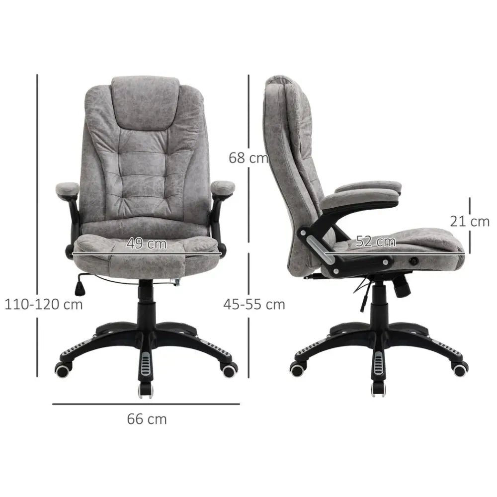 High Back Home Office Chair Computer Desk Chair w/ Arms Swivel Wheels Grey - anydaydirect