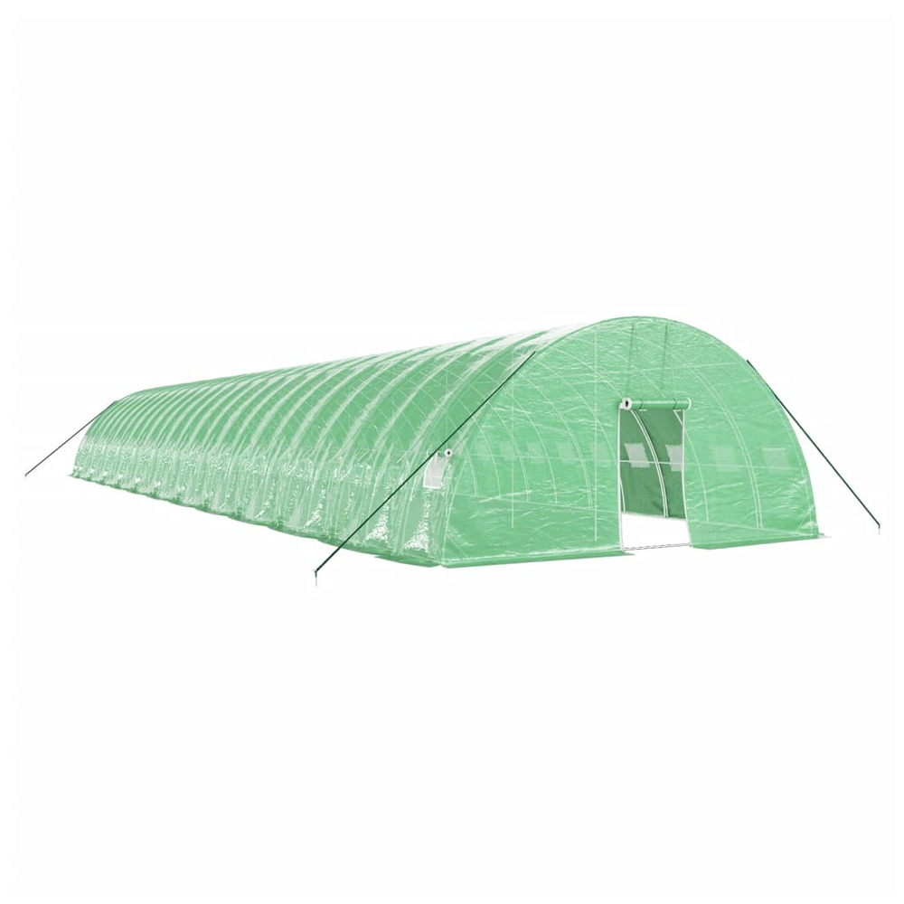 vidaXL Greenhouse with Steel Frame Green 144 m² 24x6x2.85 m - anydaydirect