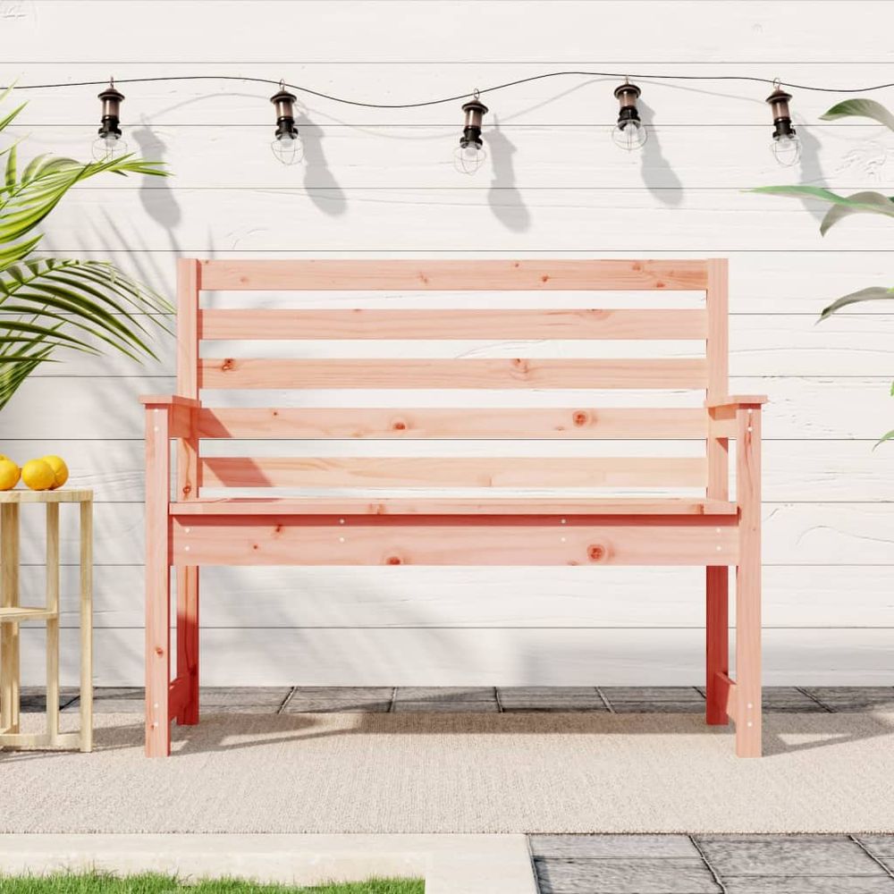 Garden Bench White 109x48x91.5 cm Solid Wood Pine - anydaydirect