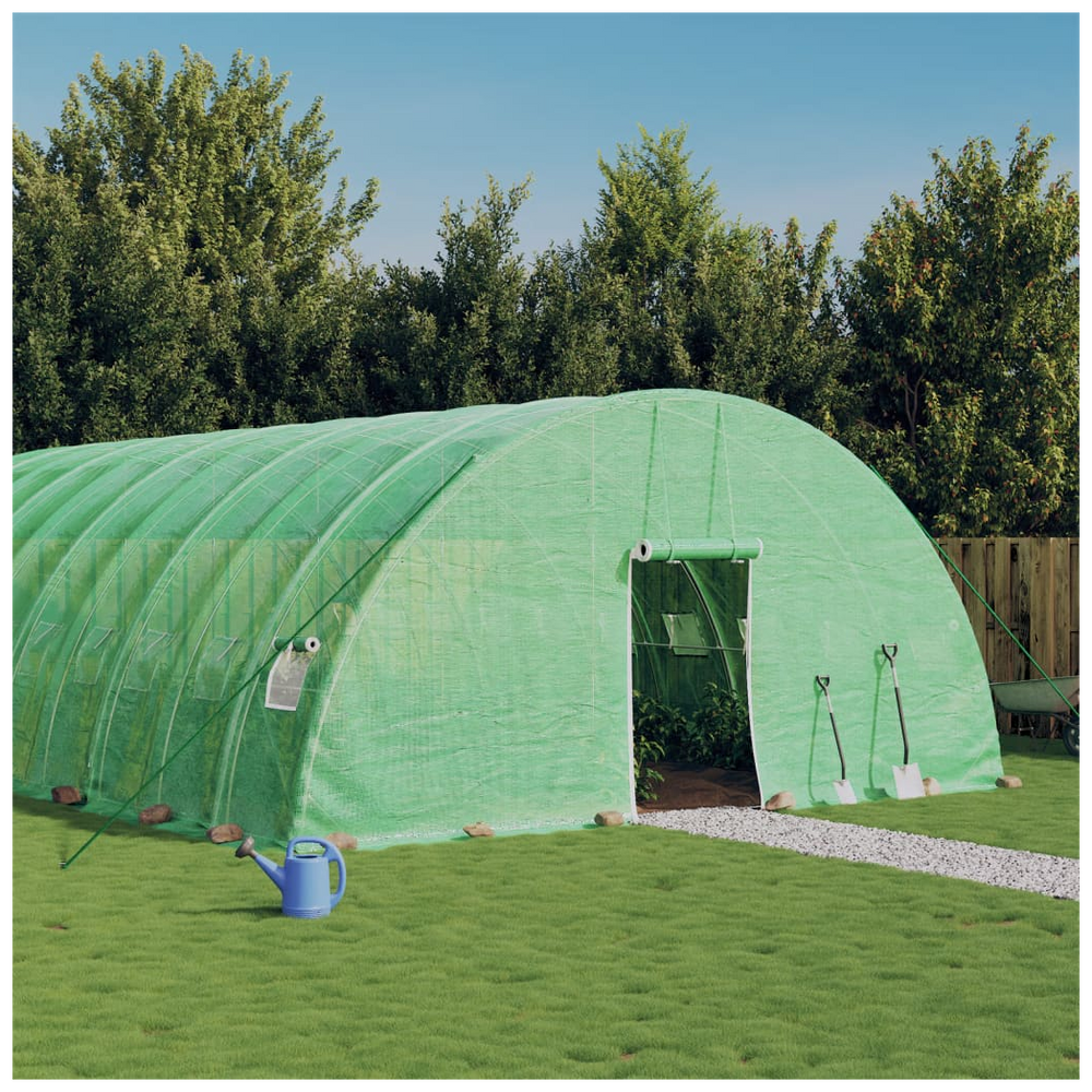 vidaXL Greenhouse with Steel Frame Green 36 m² 6x6x2.85 m - anydaydirect