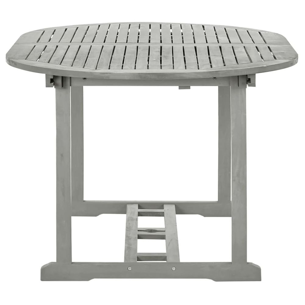 Garden Table Grey 200x100x75 cm Solid Acacia Wood - anydaydirect