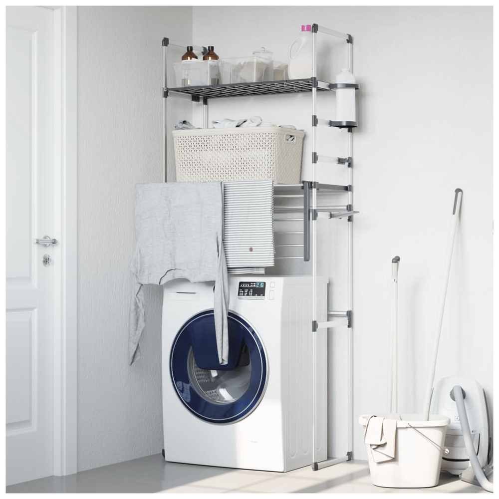 Washing Machine Shelf 77x52x192 cm Aluminium - anydaydirect