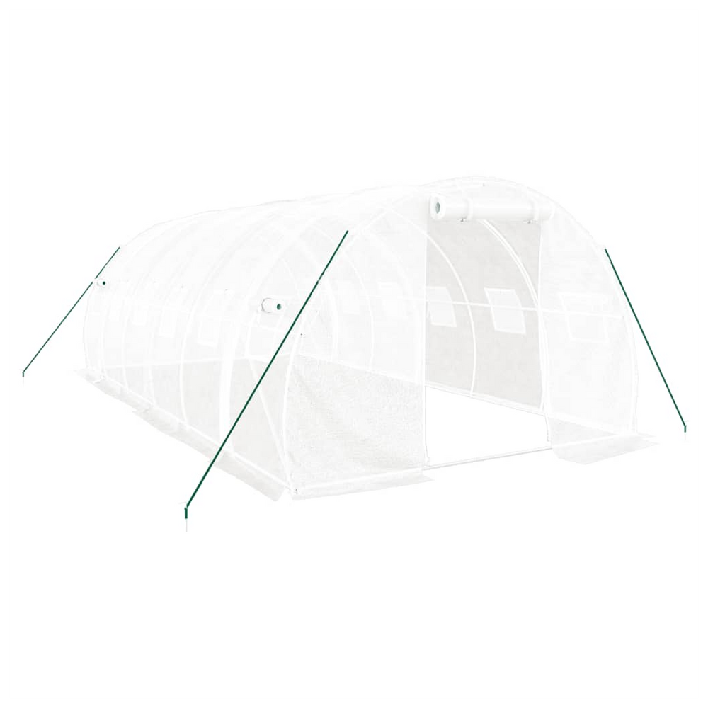 vidaXL Greenhouse with Steel Frame White 18 m² 6x3x2 m - anydaydirect