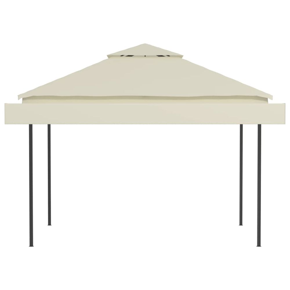 Gazebo with Double Extended Roofs 3x3x2.75 m Cream 180 g/m� - anydaydirect