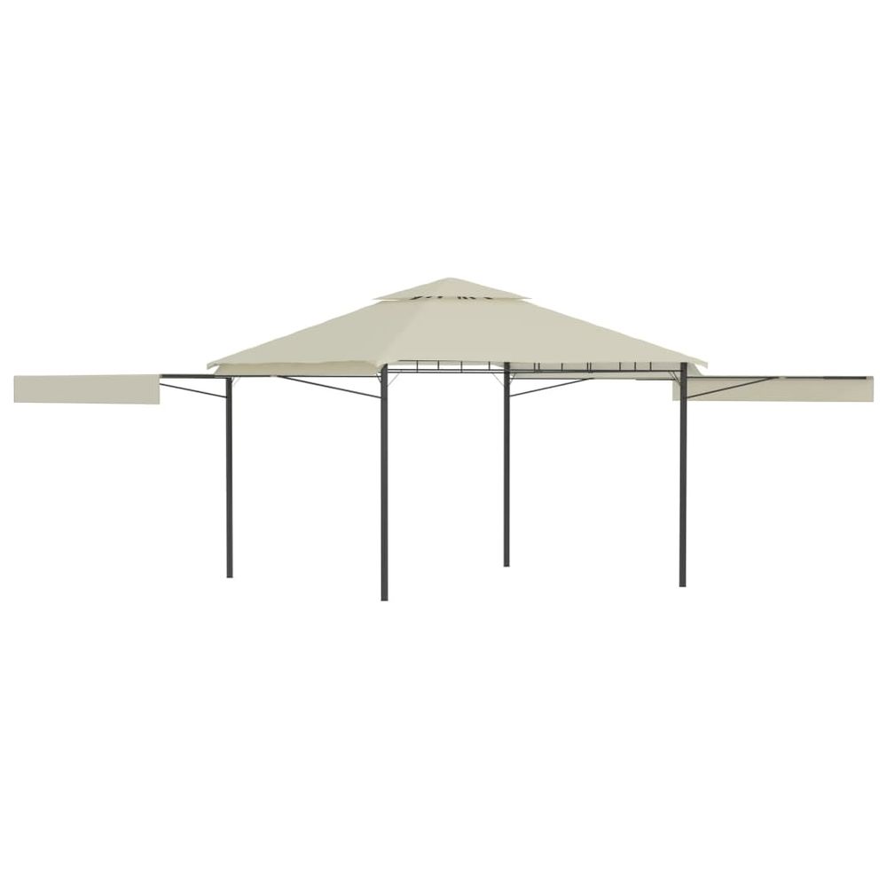 Gazebo with Double Extended Roofs 3x3x2.75 m Cream 180 g/m� - anydaydirect