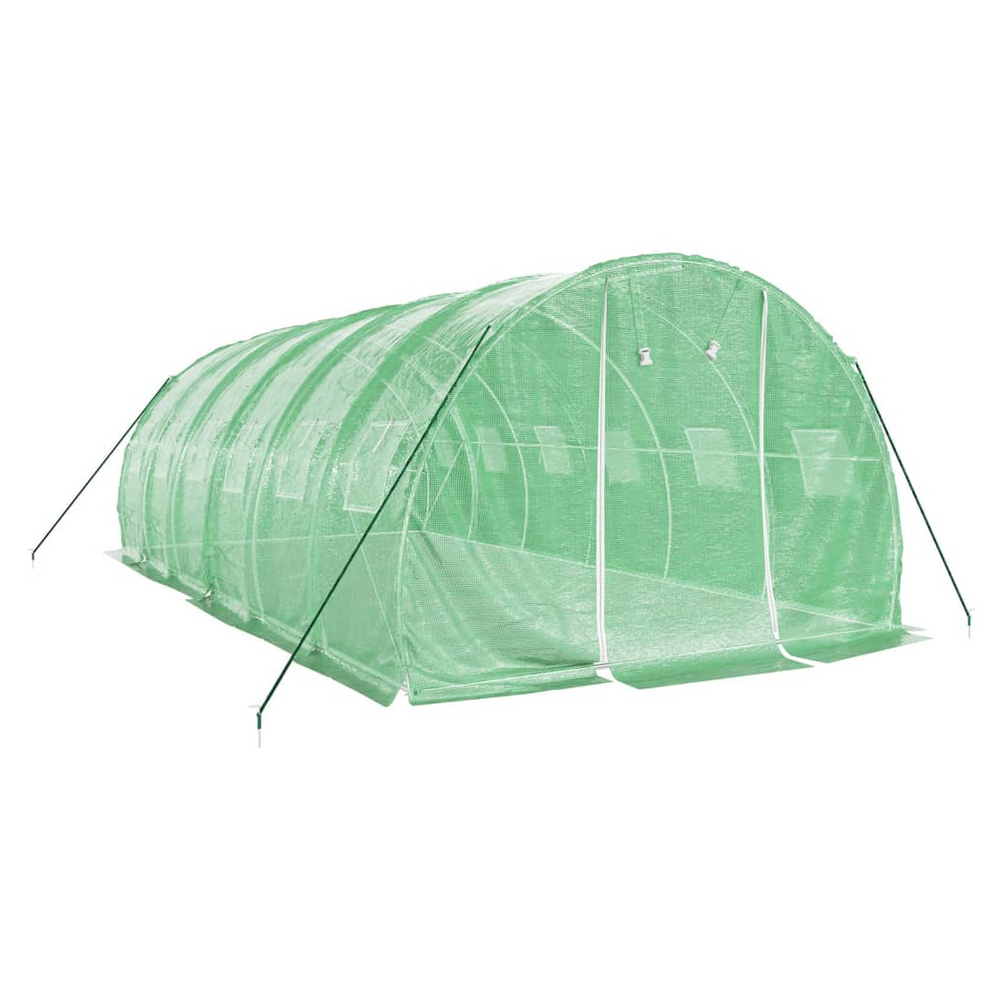 vidaXL Greenhouse with Steel Frame Green 18 m² 6x3x2 m - anydaydirect