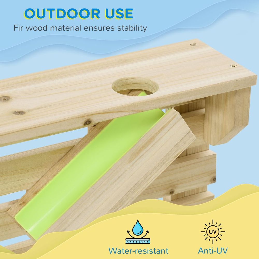 Outsunny Kids Running Water Playset w/ Sink Toys, Water Carts, Tracks - anydaydirect