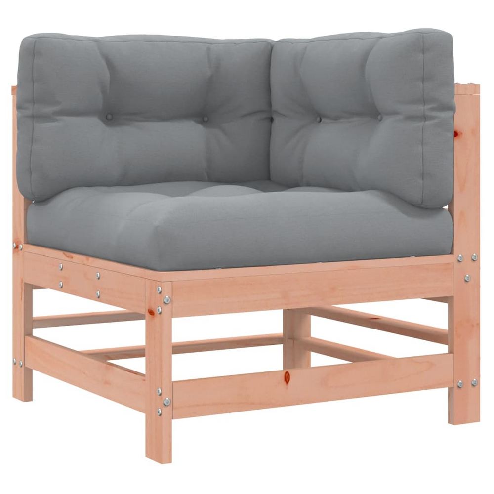vidaXL Corner Sofa with Cushions Solid Wood Douglas - anydaydirect