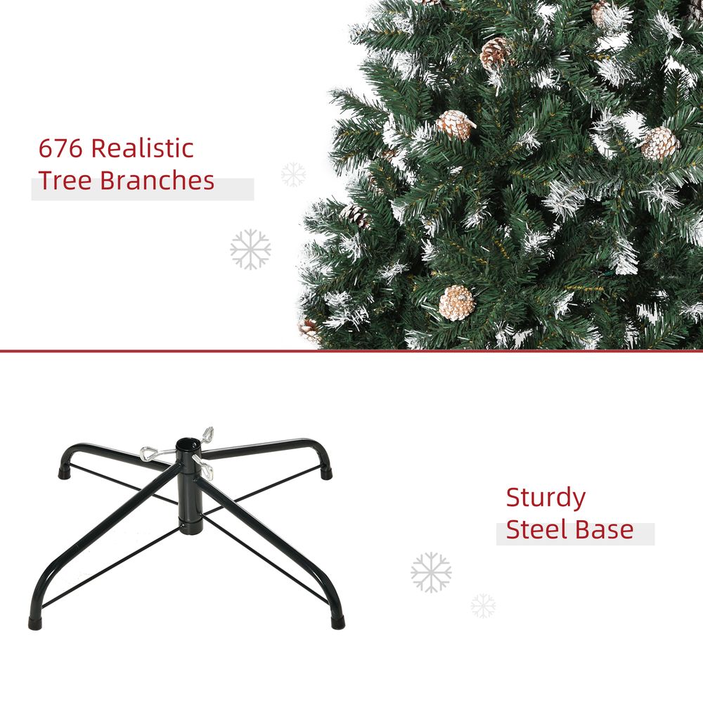 5FT Artificial Christmas Tree Xmas Indoor Decoration, Automatic Open HOMCOM - anydaydirect