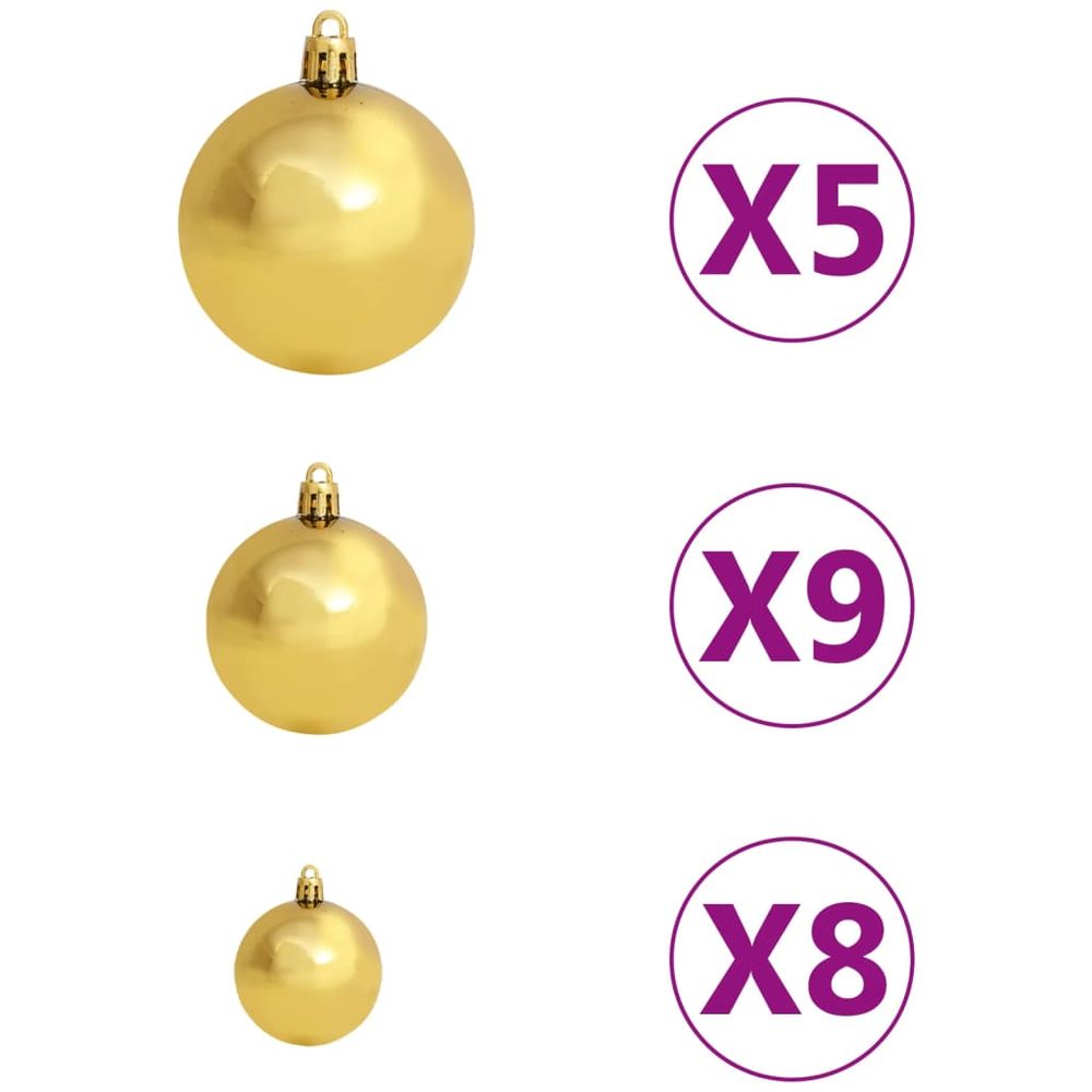 Artificial Christmas Tree with LEDs & Ball Set 65 cm to 240 cm - anydaydirect