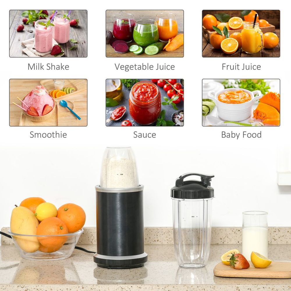 Countertop Blender 1000W Smoothie Maker with 0.7L and 0.35L Mix Cup - anydaydirect