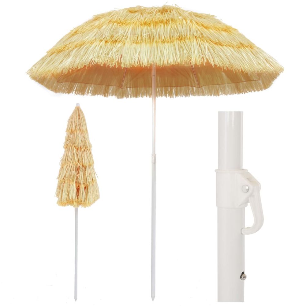 Beach Umbrella Natural 180 cm Hawaii Style - anydaydirect