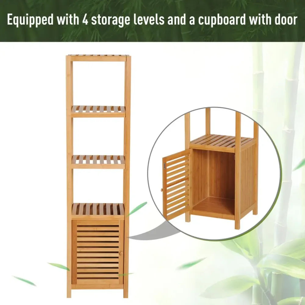 Storage Unit Freestanding Cabinet w/ Shelves Cupboard Organiser Bathroom - anydaydirect