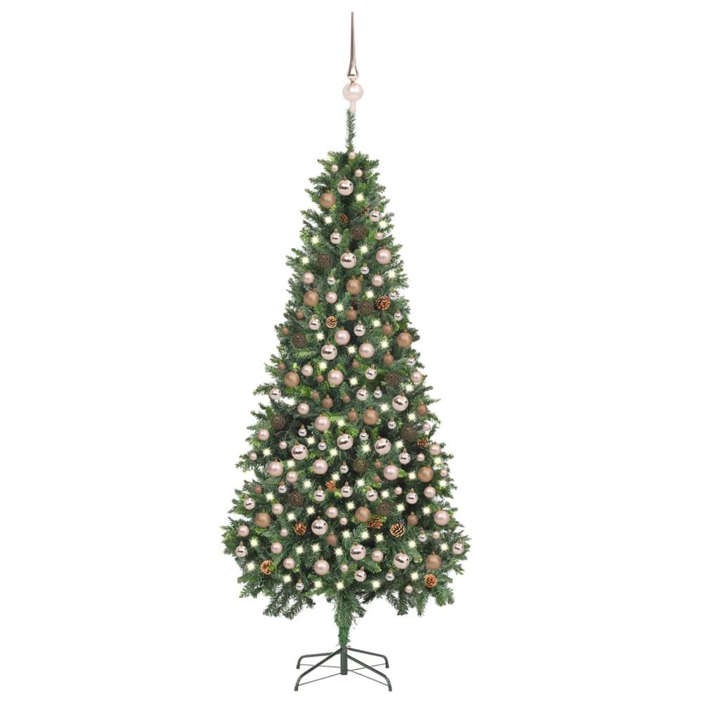 Artificial Christmas Tree with LEDs&Ball Set Green 150 cm - anydaydirect