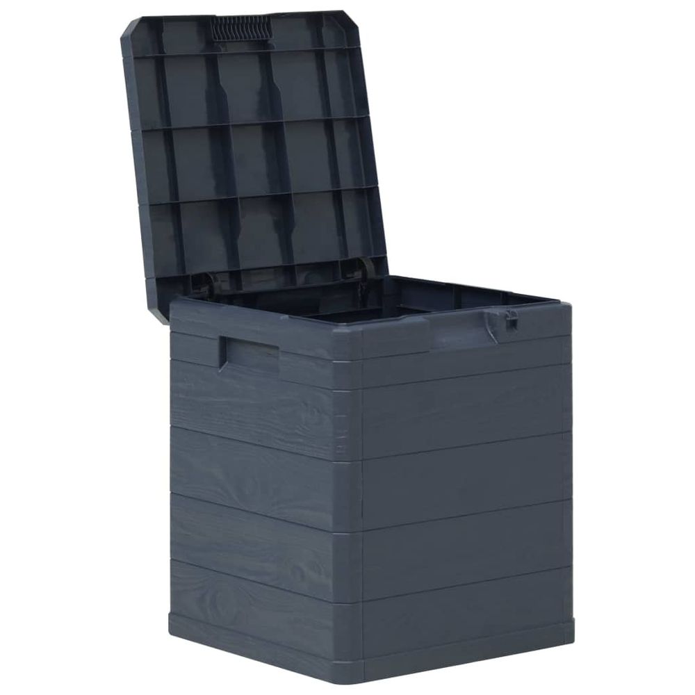 Garden Storage Box 90 L Anthracite - anydaydirect