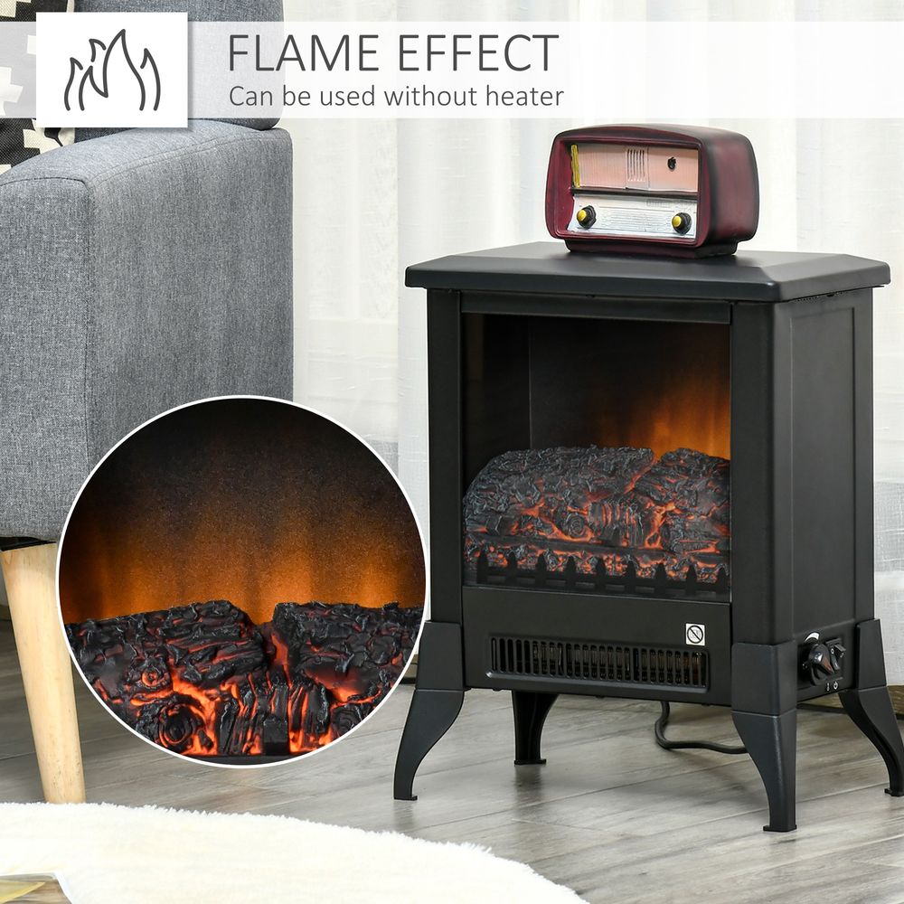 Electric Fireplace Stove Heater Adjustable Temperature and Overheat Protection - anydaydirect