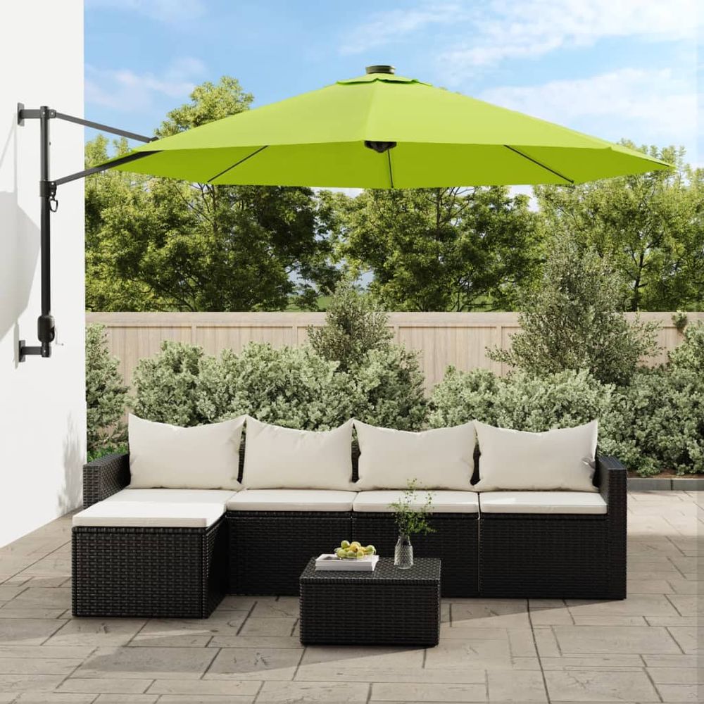 Wall-mounted Parasol Apple Green 290 cm - anydaydirect