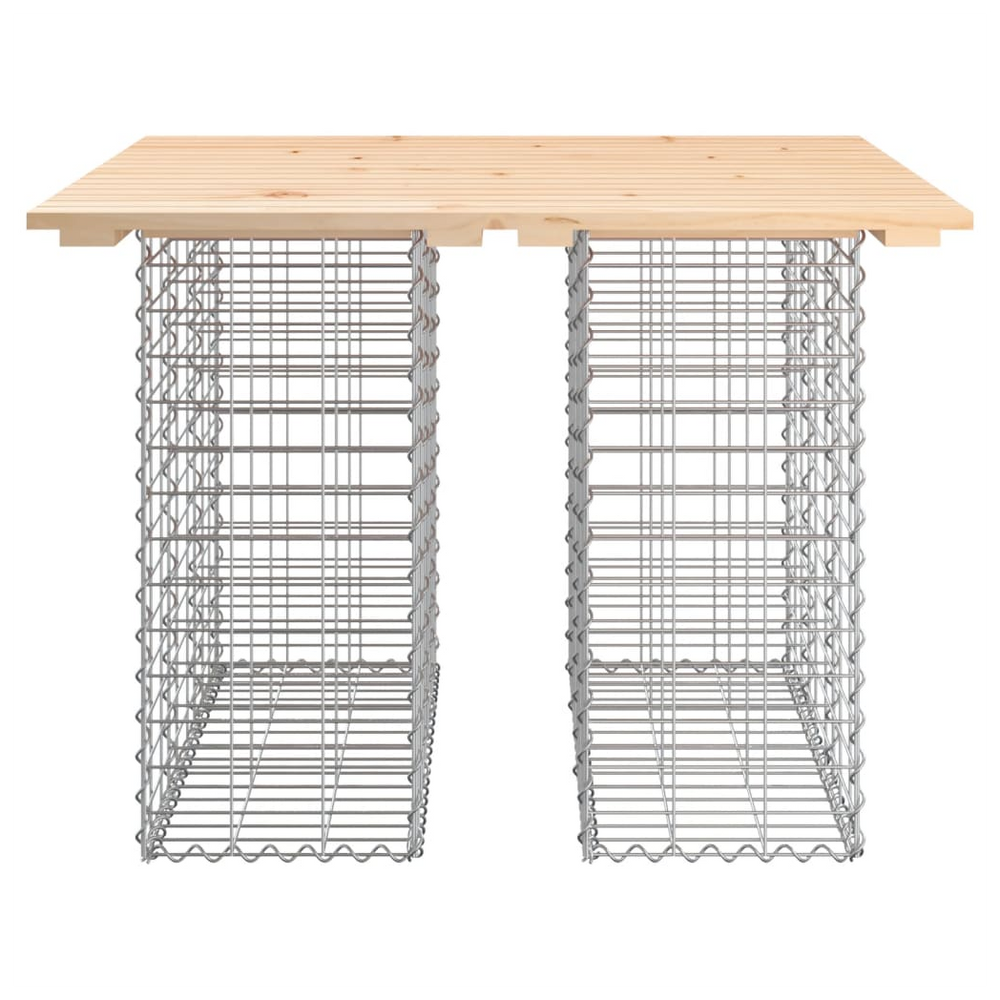 vidaXL Garden Bench Gabion Design 100x102x72 cm Solid Wood Pine - anydaydirect