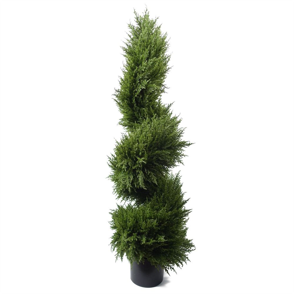 120cm Sprial Cypress Artificial Tree UV Resistant Outdoor - anydaydirect