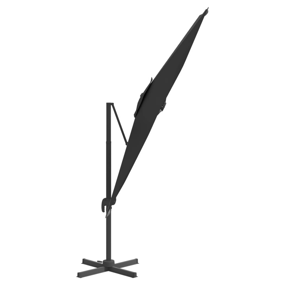 Cantilever Umbrella with Aluminium Pole Black 300x300 cm - anydaydirect