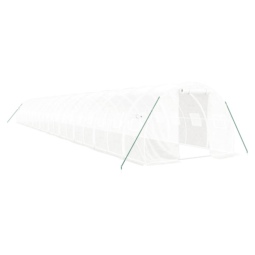 vidaXL Greenhouse with Steel Frame White 60 m² 20x3x2 m - anydaydirect