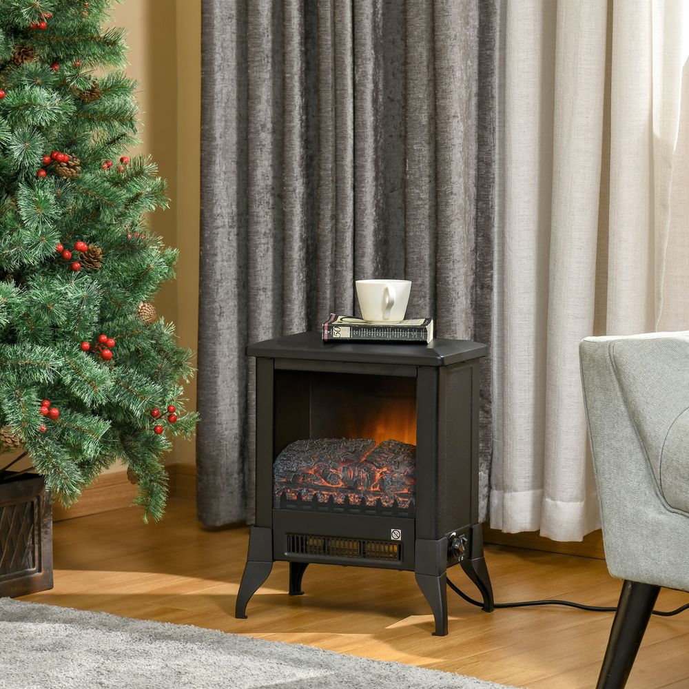 Electric Fireplace Stove Heater Adjustable Temperature and Overheat Protection - anydaydirect