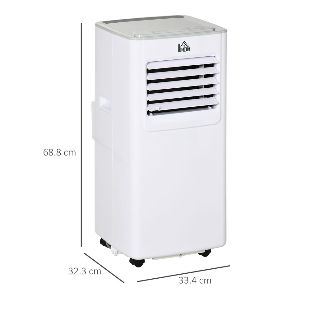 7000 BTU Mobile Air Conditioner Indoor Portable AC Unit w/ RC, White - anydaydirect